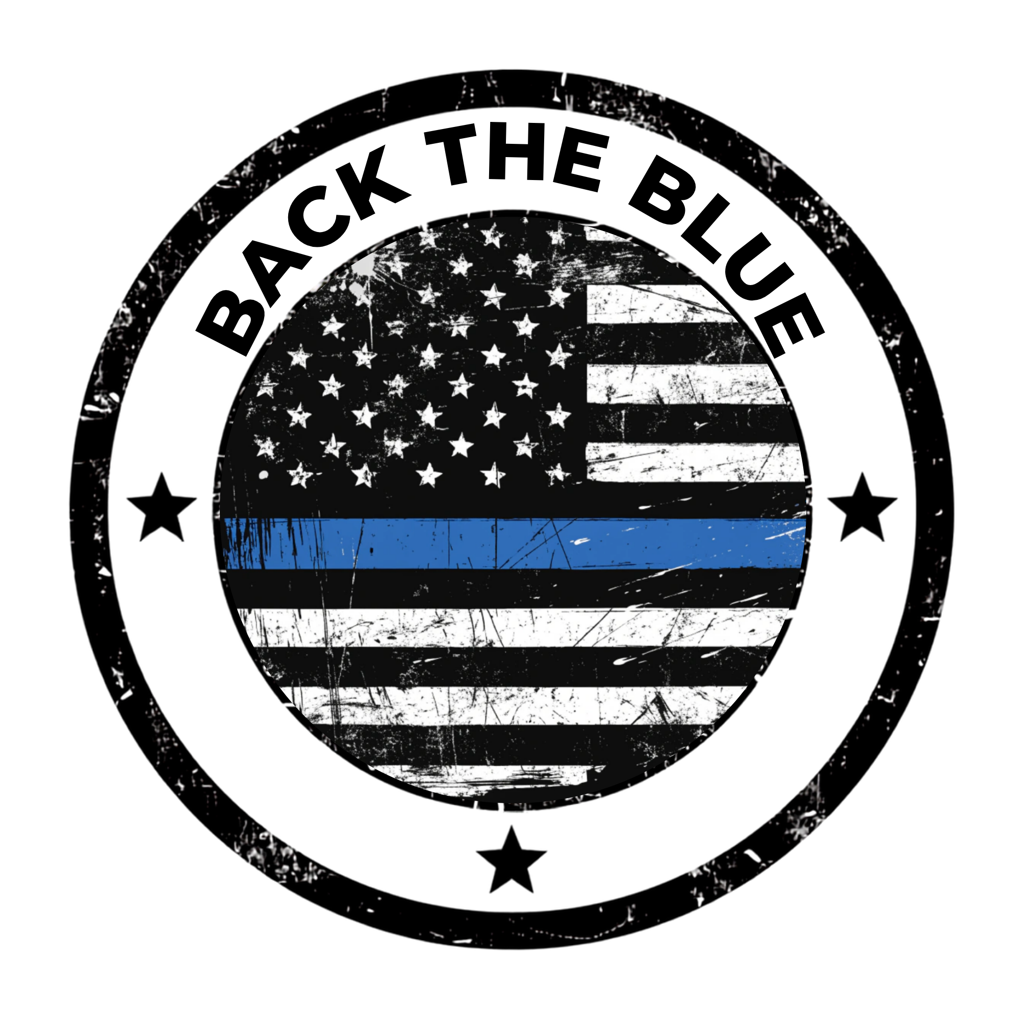Back the Blue — Distressed PNG artwork